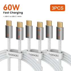 Toocki High - Speed USB C Charging Cable Set - 3 - Pack, Fast Charge with PD Power - 1m (3pcs 60W)