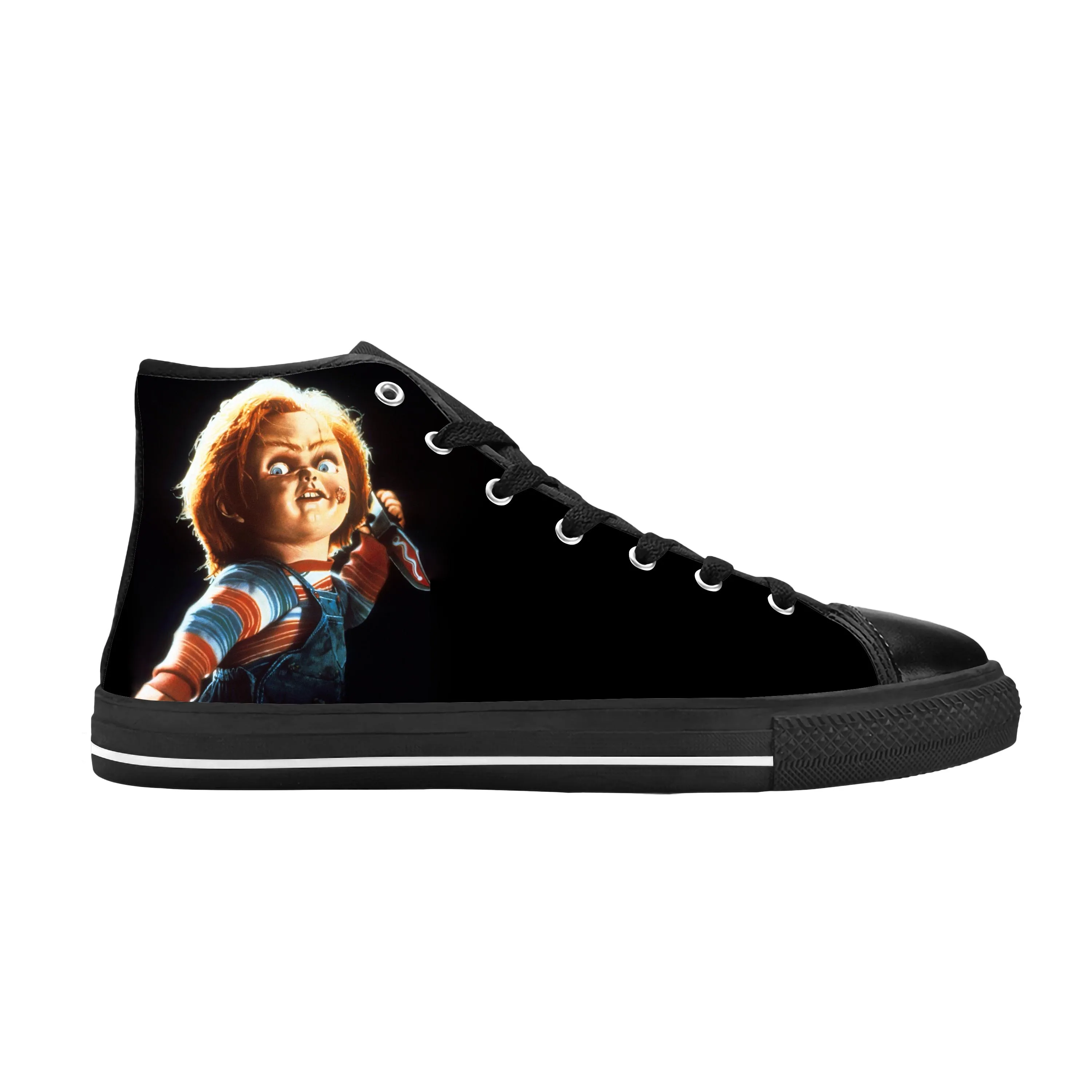 Horror Movie Childs Play Chucky Halloween Gothic Casual Cloth Shoes High Top Comfortable Breathable 3D Print Men Women Sneakers 3