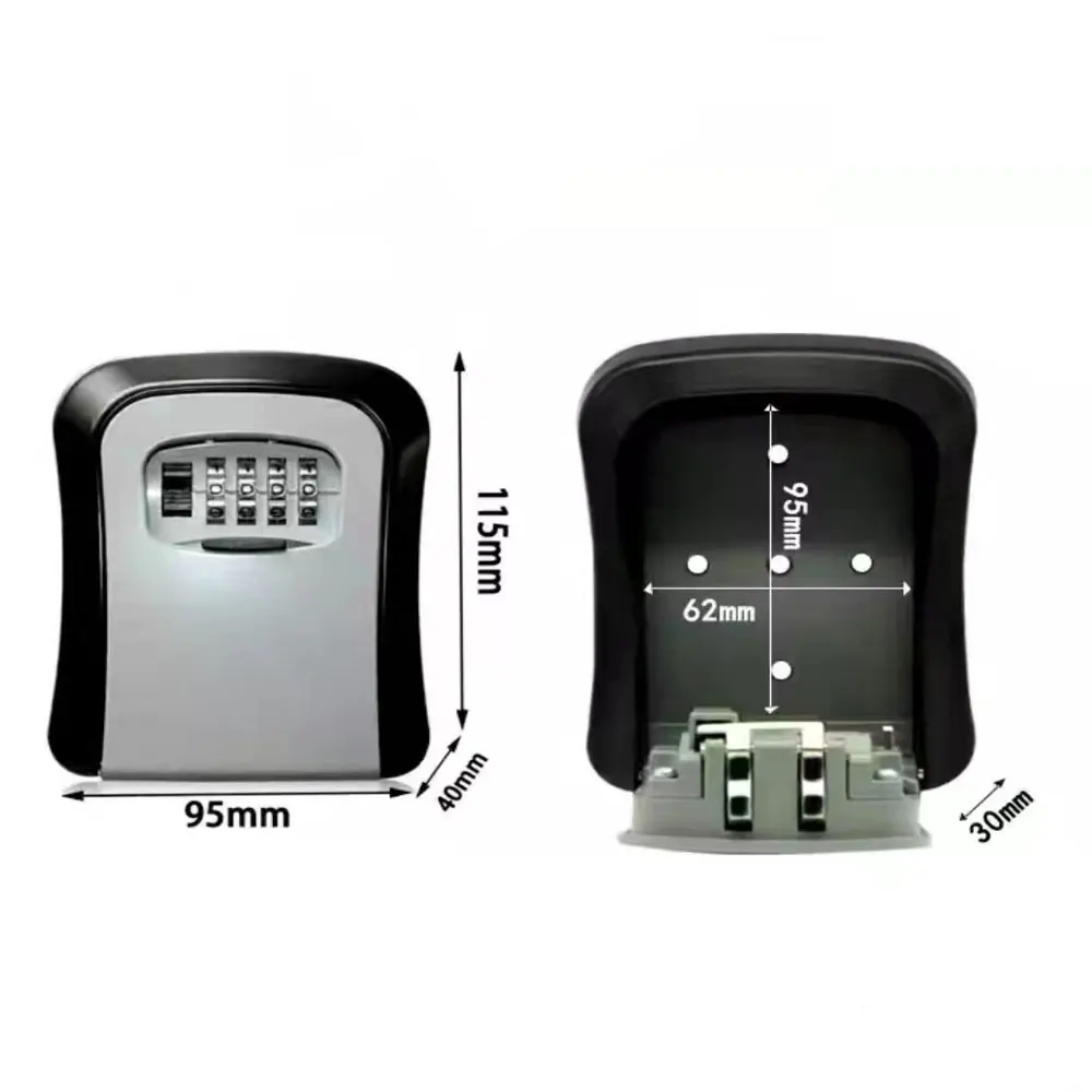 

2023 Key Lock Box Wall-mounted Plastic safe weatherproof combination key storage lock box for indoor and outdoor use