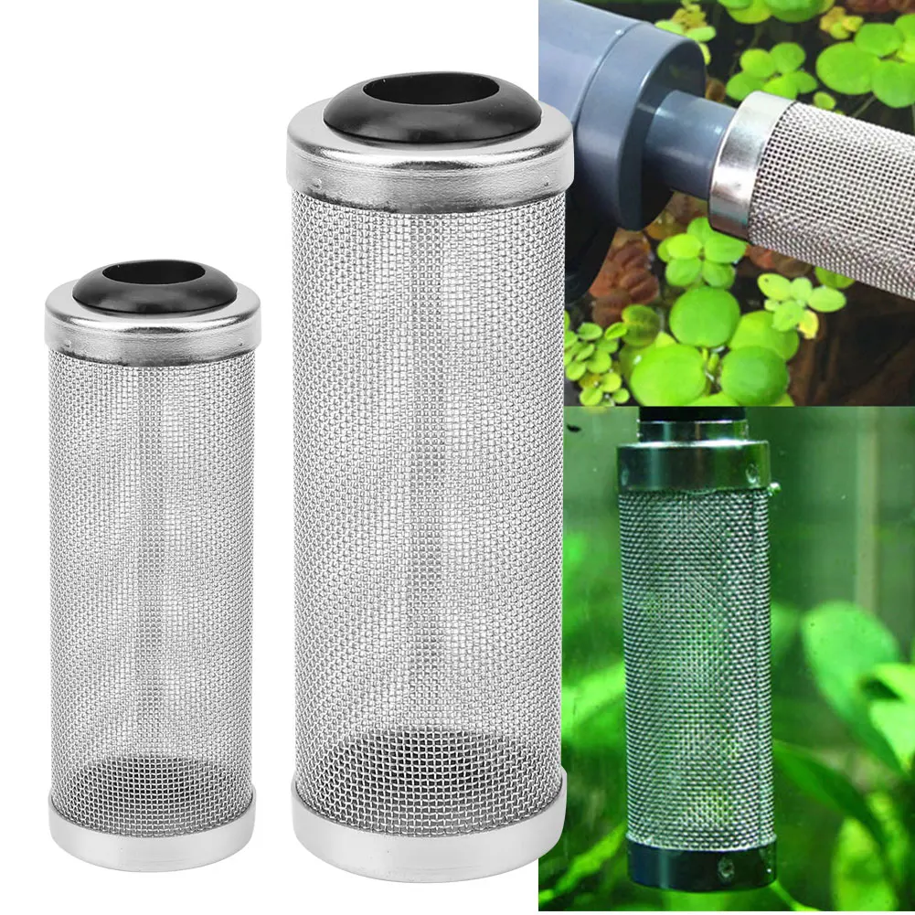 Aquarium Filter Net Case Mesh Filter Stainless Steel Mesh Net Case Cover for Shrimp Fish