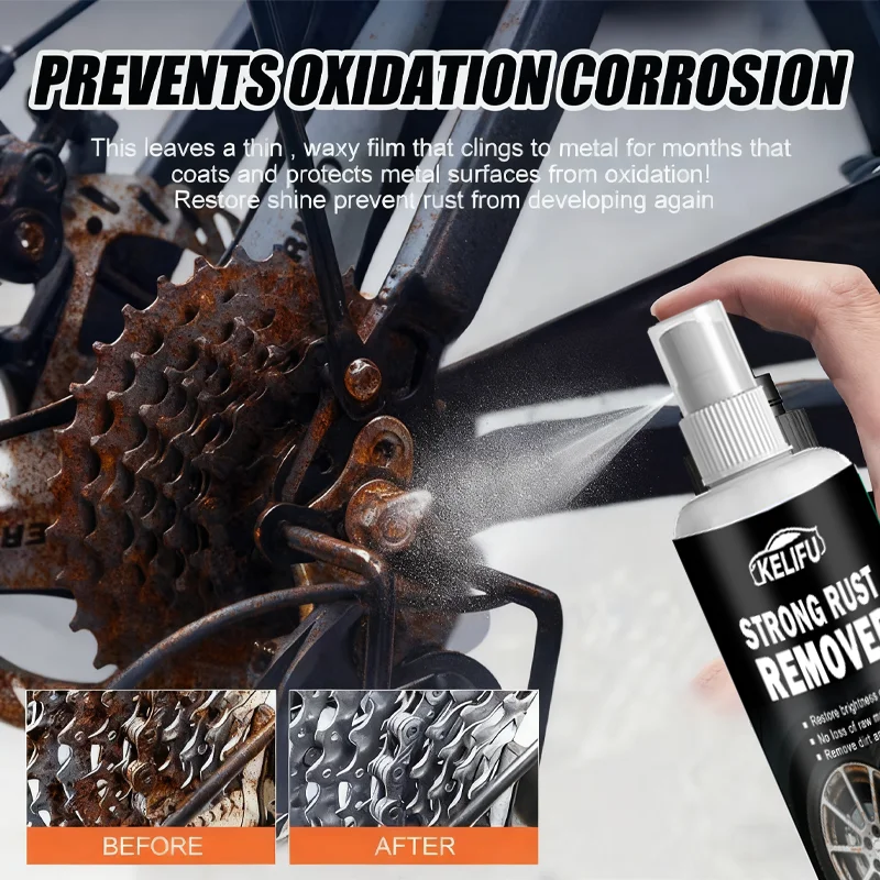 Rust Remover Spray Multi-Surface Fast-Acting Formula for Cars Kitchens Bathrooms Gardens Furniture No Residue