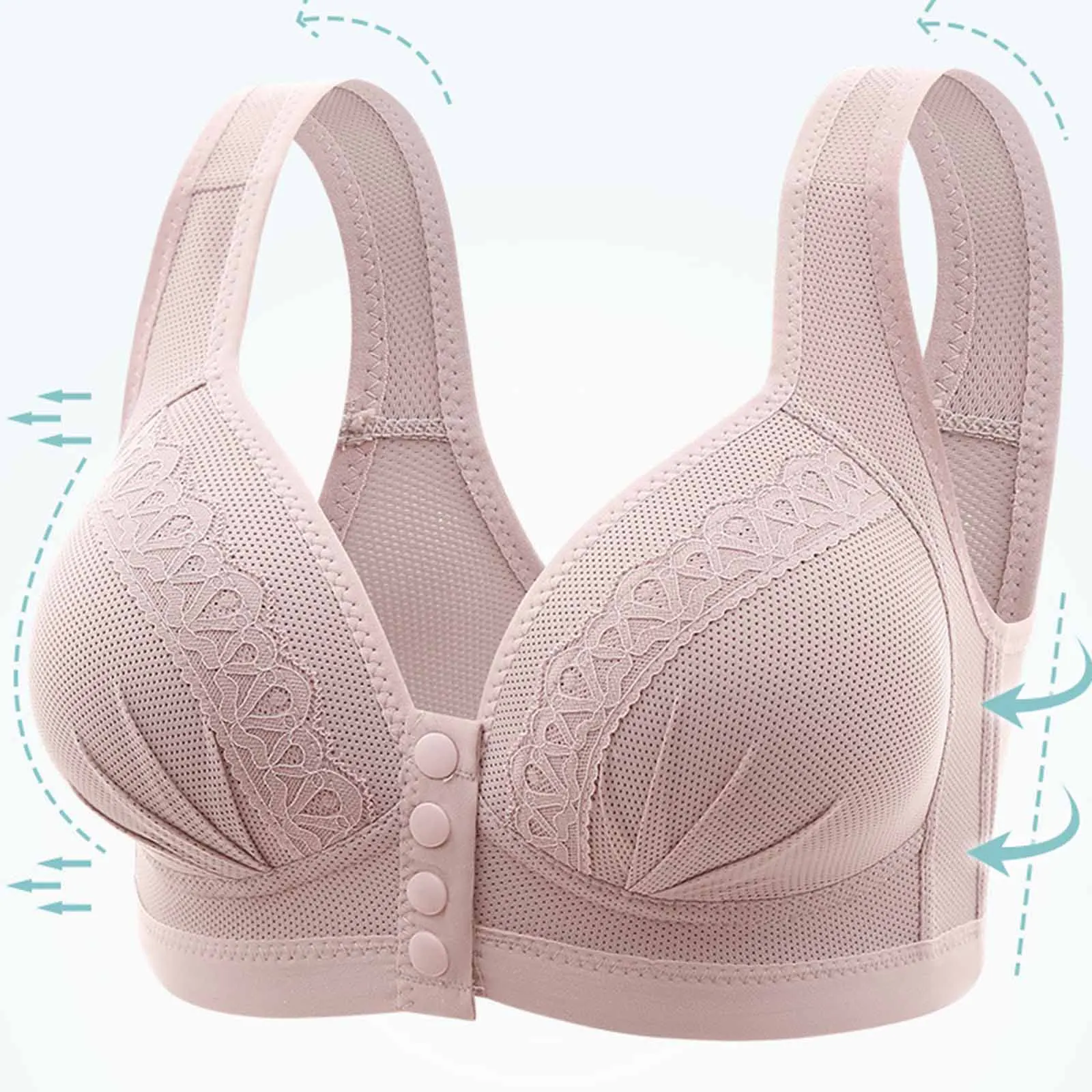 New Front Open Nursing Bra Maternity Cotton Breastfeeding Pregnant Women Bralette Wire Free Maternal Underwear Lactation Clothes 4