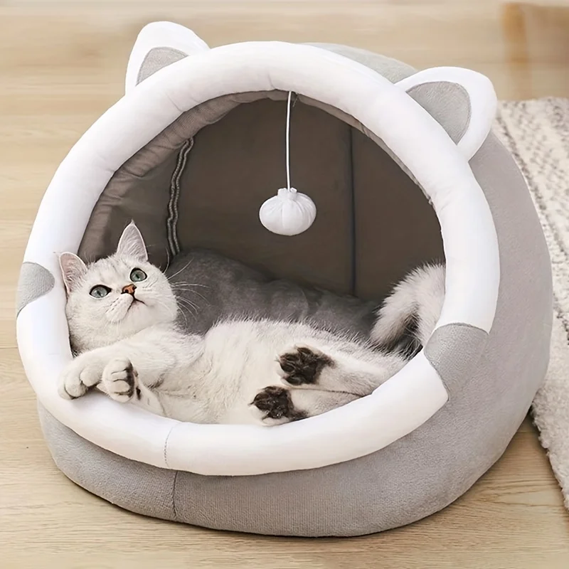 

Уютная мультяшная Лежанка для кошки-сохраняет котенок теплым и уютным в этом милом домашнем домике!