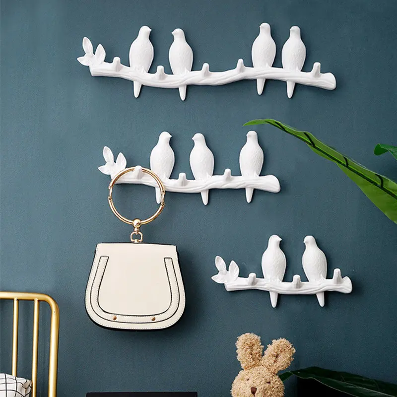 Bird Wall Hooks Nordic Style Door Accerssories Coat Hook Towel Hat Key Handbag Holder for Home Living Room Bathroom Decoration 6