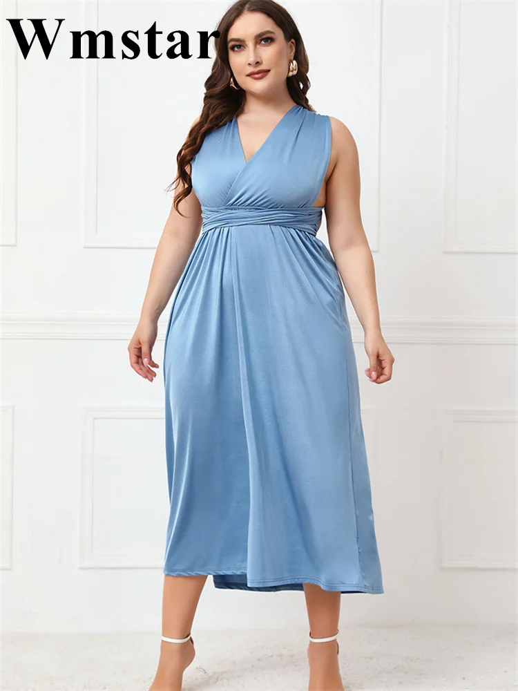 

Wmstar женское платье без рукавов с перекрестными бретельками с открытой спиной и V-образным вырезом без рукавов