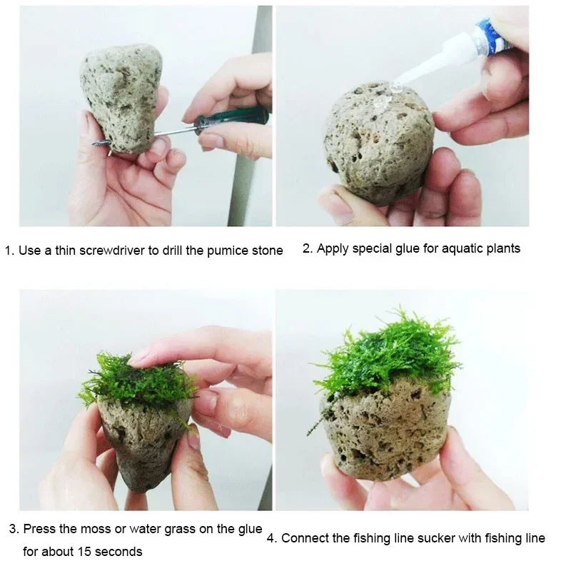 Small Size 5cm Natural Unique Shape Aquarium Fish Tank Floating Rock Stone Suspended Stone Floating Pumice Decor Rock Ornament fish tank ornaments fish tank decorations aquarium ornaments