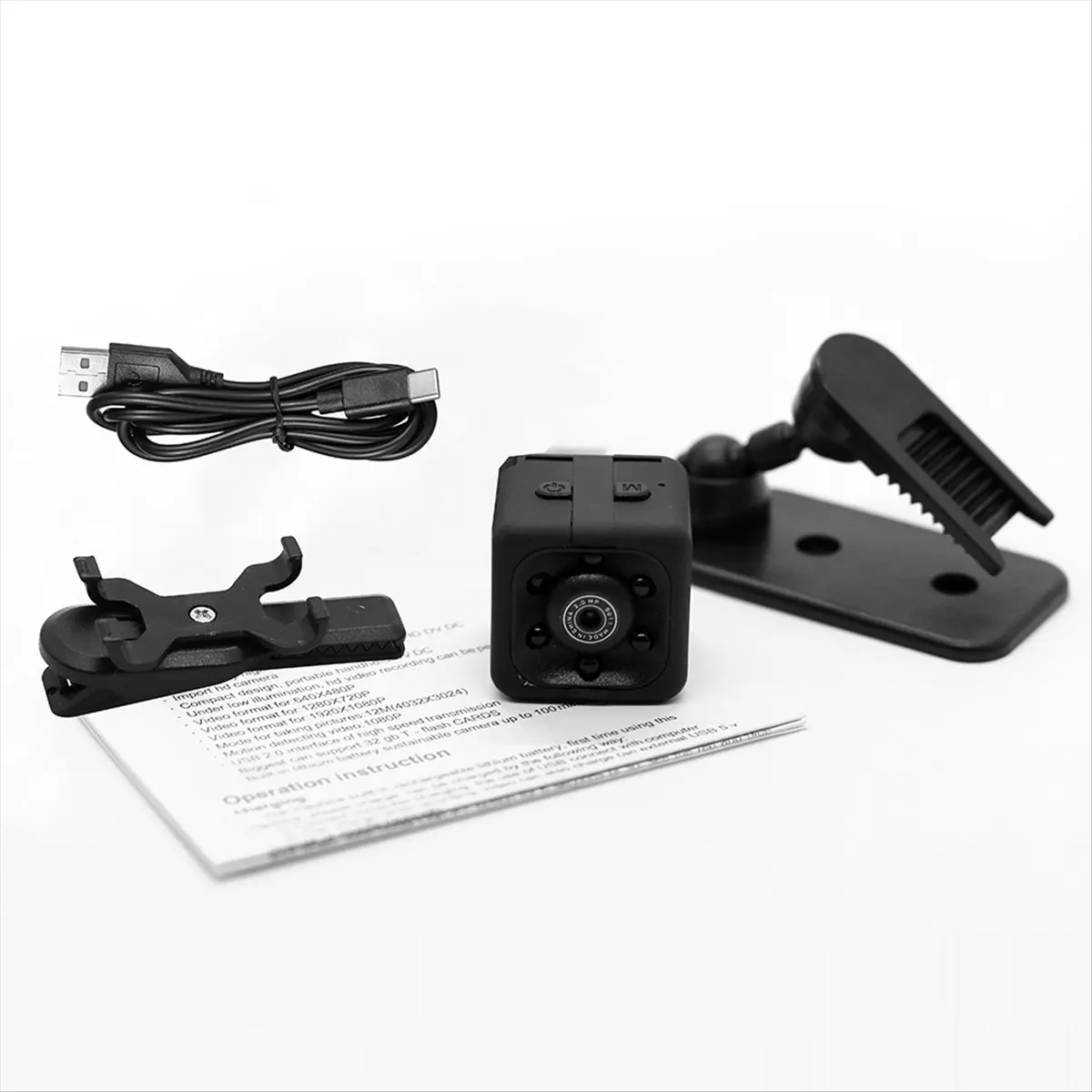 BaoBao – Mini-Funk-Überwachungskamera, Full HD 1080P, Mini-Camcorder, 200 mAh, Nachtsicht, Videoaufzeichnung, Bewegungserkennung