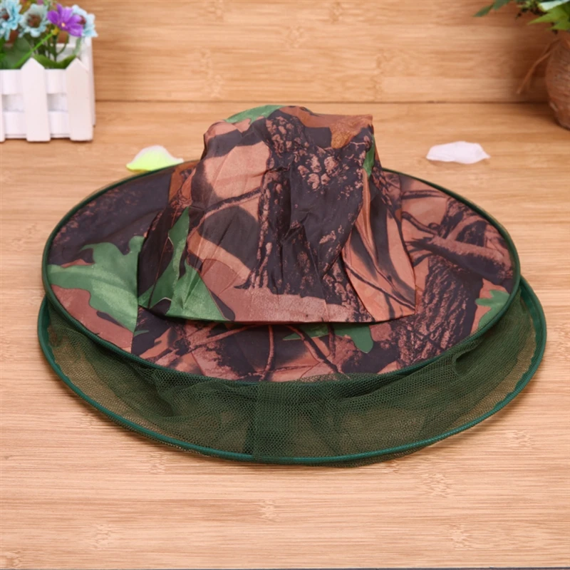Fishing Hat Beekeeping Insects Mosquito Net Camouflage Prevention Cap Mesh Fishing Cap Outdoor Sunshade Lone Neck Head Cover fishing hat tactical camouflage hat