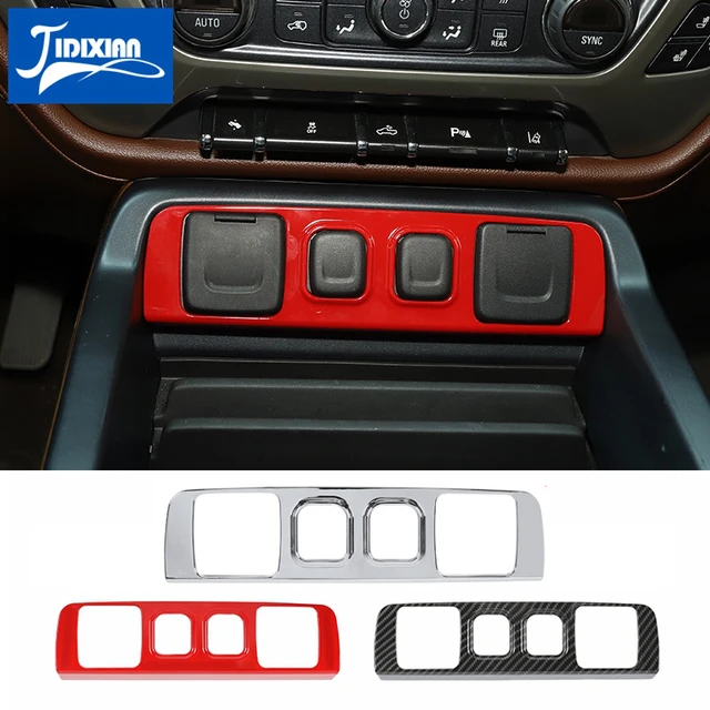 Jidixian auto netzteil usb buchse panel dekoration abdeckung aufkleber für  chevrolet silverado gmc sierra 2014-2018 zubehör - AliExpress