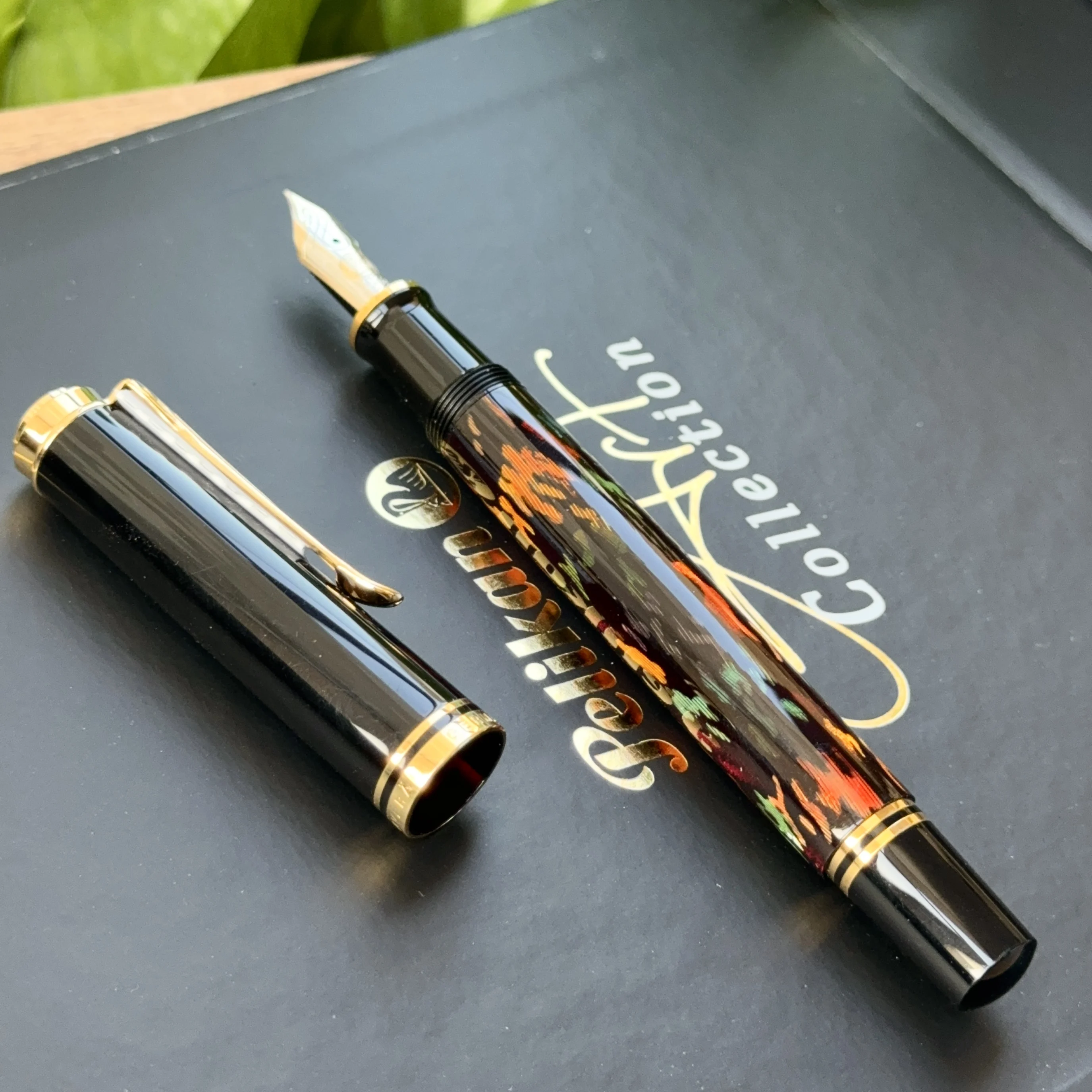 Deutsch Original Pelikan M600 Harz Füll federhalter 14 Karat Gold Feder Kunst sammlung llimited Edition Geschenk box Schreibstift