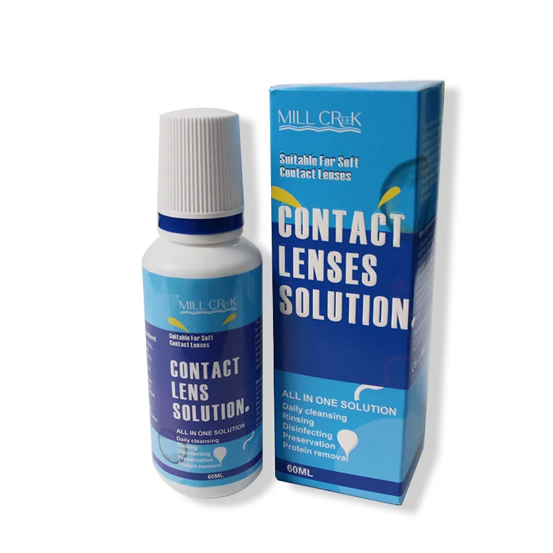 Mill Creek 60ML Contact Lens Liquid Nursing Solution For Contact Lenses Drops Beauty Pupil Cleaning Moisturizing Eye Health Care