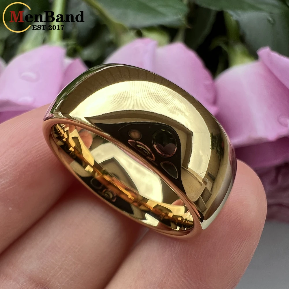 MenBand Classic 10mm Men Tungsten Rings Wedding Band Fashion Jewellery Dome High Polishing Comfort Fit 7-15