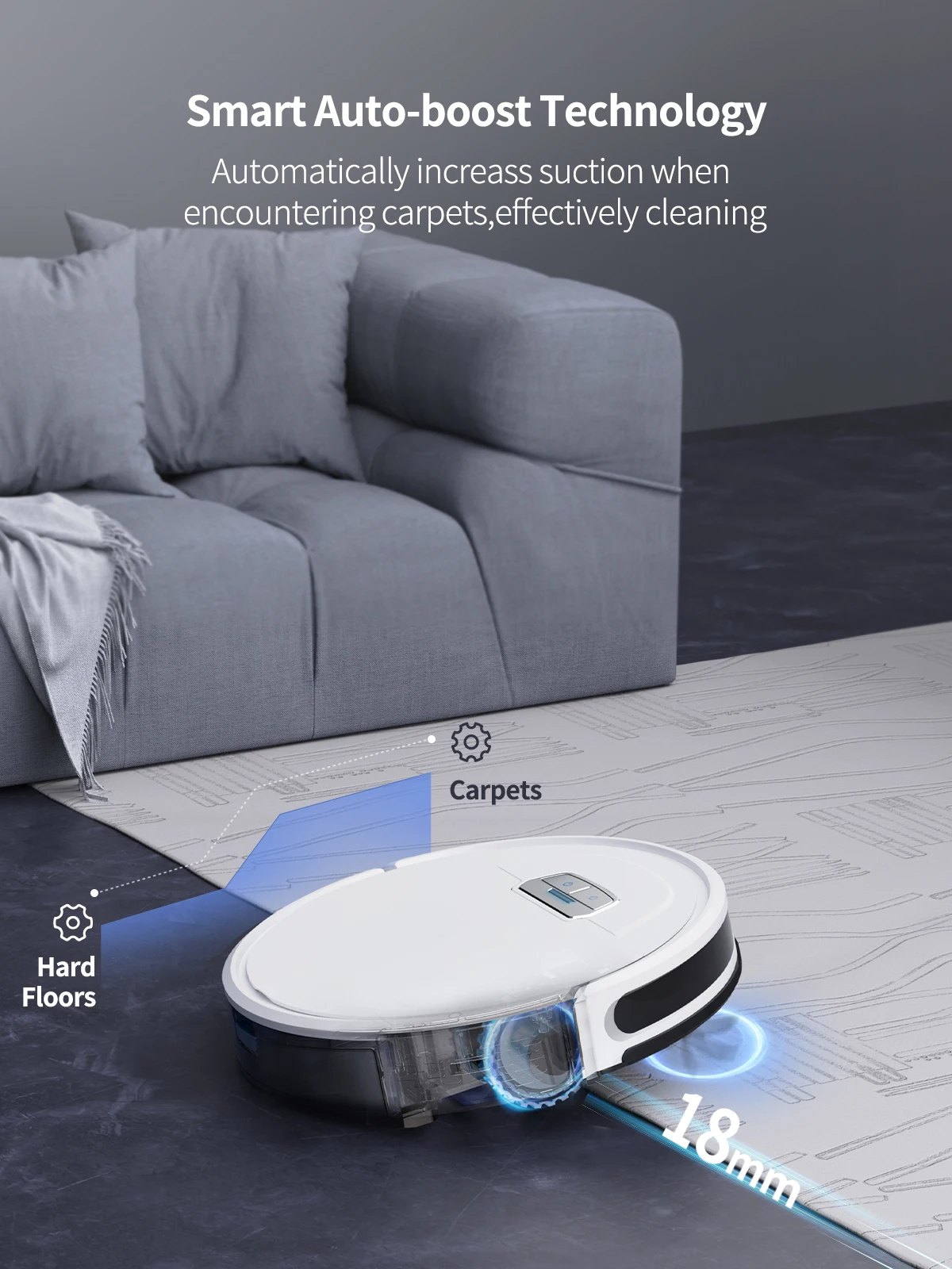 HONITURE Robot Vacuum Cleaner 4000Pa Smart Home Mop Sweeping & Dragging Integrated Self-Charging App&Remote&Voice Control robot vacuum cleaner
