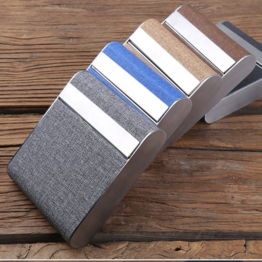 CHANCHAN Fashion Stainless Steel Cigarette Case Box for Man Business Cigarette Pouch Smoking Accessories 2