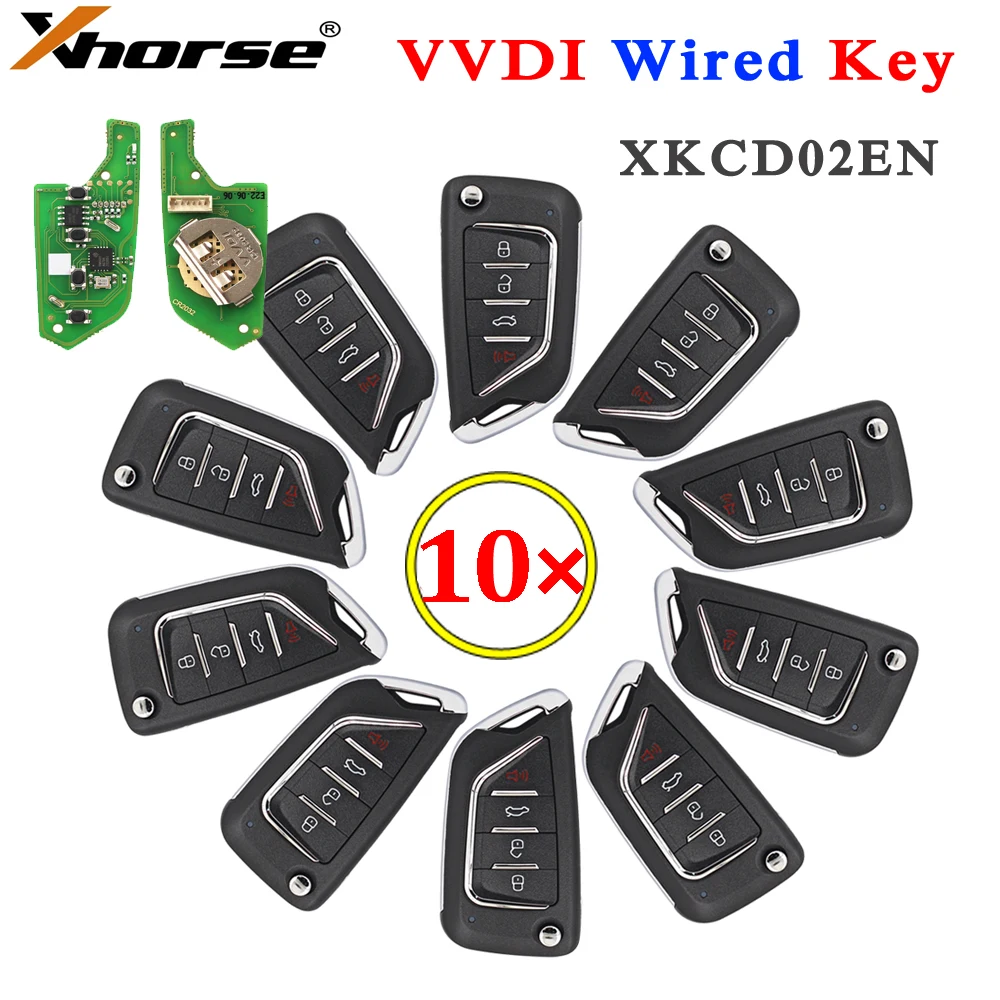 

Универсальный пульт дистанционного управления VVDI 10 шт./лот серии Xhorse XK серии XKCD02EN, Автомобильный ключ для VVDI2 / VVDI Mini / Key Tool Max для Cadillac Style