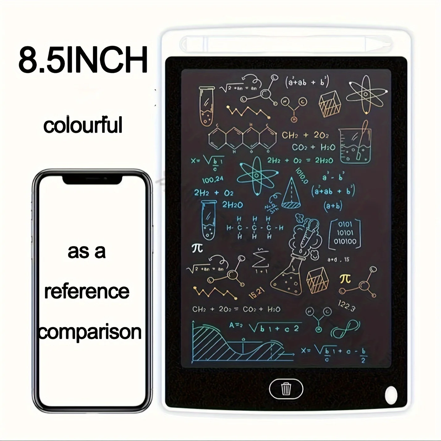 어린이용 LCD 글쓰기 드로잉 태블릿, 창의력 있는 교육용 생일 선물 잠금 해제, 8.5 인치, 21.6cm