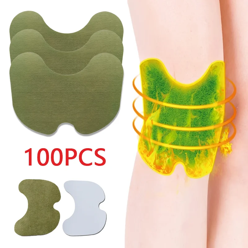 100pcs Knee Muscle Joint Pain Plaster Chinese Wormwood Extract Sticker