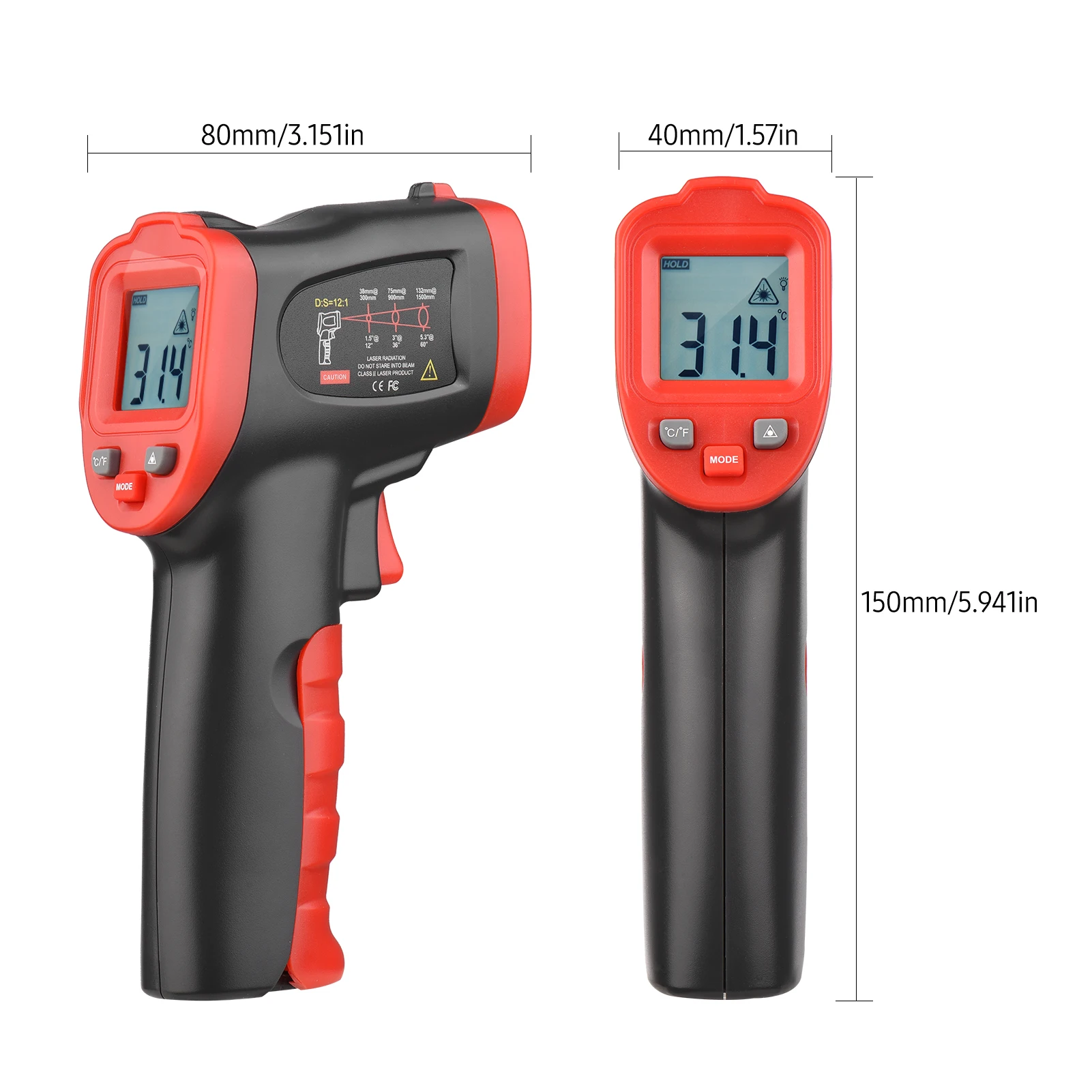 KKmoon Infrared Thermometer Non Contact Laser IR Thermometer