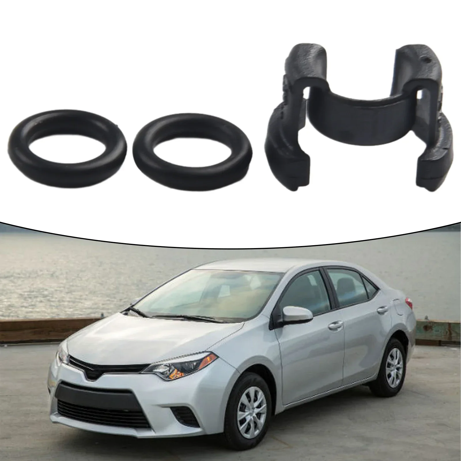 A/C Condensor Hard Line Lock Clamp Clip Car Interior A/c Duct Clip And Seal Rings For Toyota-22 3pcs/ Set 88718-1E150