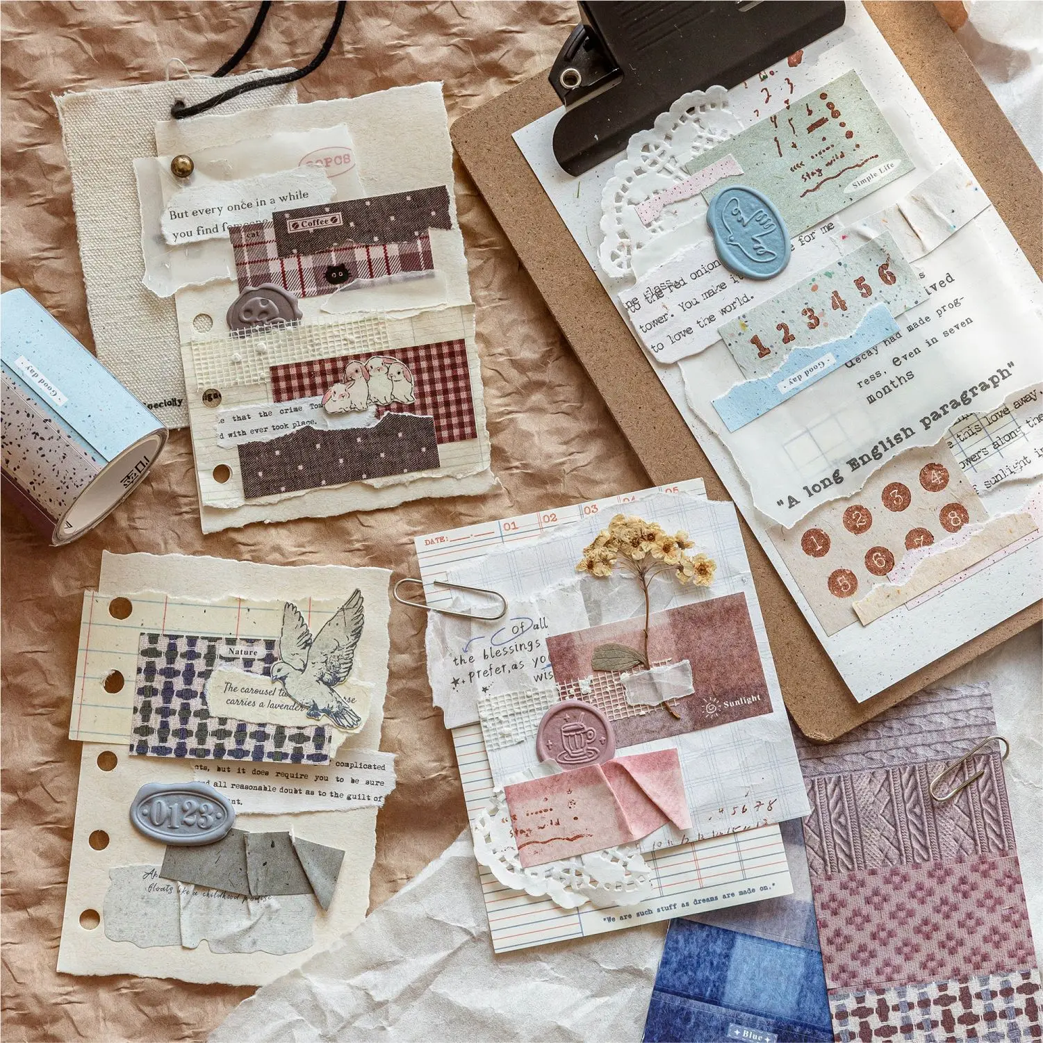 1pcs/1lot 장 접착 테이프 일반 종이 원고 장 스크랩북 DIY 종이 일본어 스티커