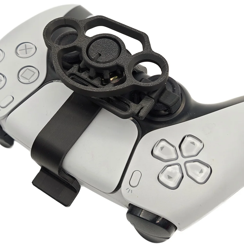 Mini 3D Printing Steering Wheel For PS5 And PS5 Slim Game Controller Auxiliary Replacement Accessories Black 13 Mini 3D Printing Steering Wheel For PS5 And PS5 Slim Game Controller Auxiliary Replacement Accessories Black 7