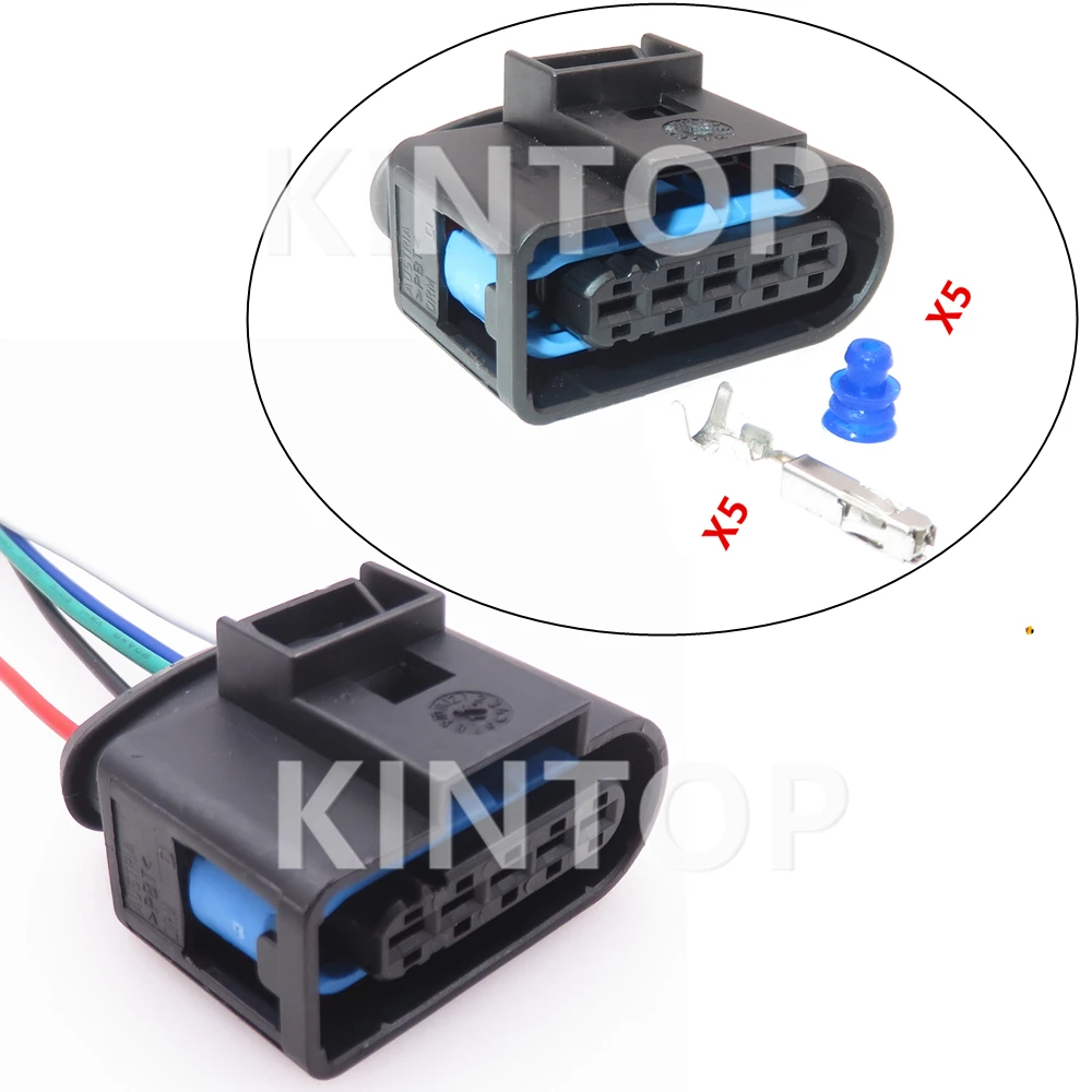 

1 Set 5 Pins Car MAF Connector For Golf MK4 Beetle TDI ALH 1J0 973 999 A Auto Mass Air Flow Socket Starter With Wires 1J0973999A