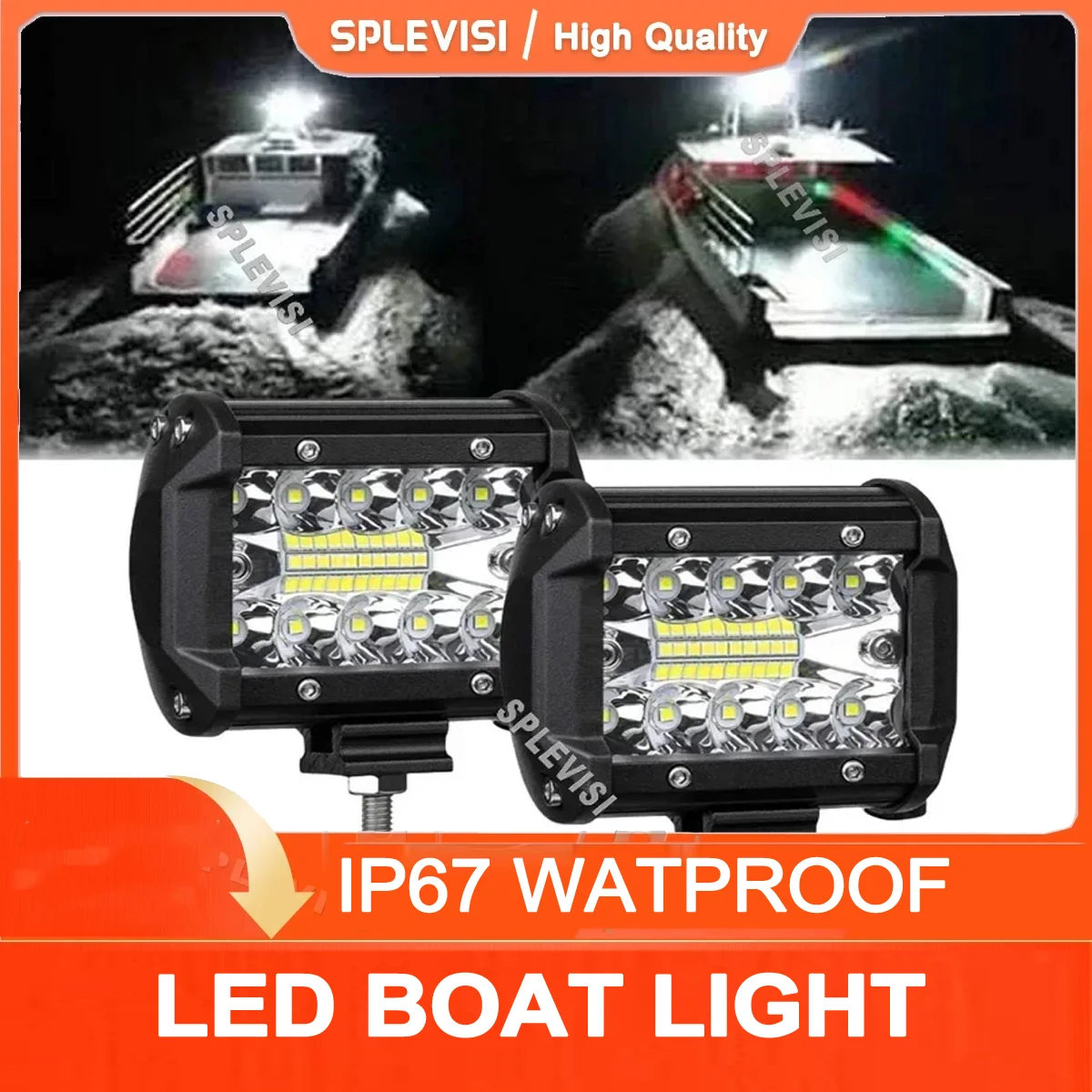 Pontoon Boat Docking Marine Led Lights for Kayak Bass Jon Fishing Boat Spreader Light T-top, Deck Stern/Navigation Lights 2pcs