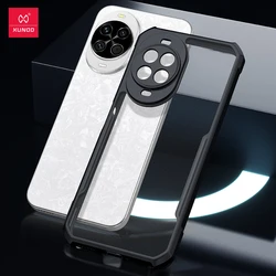 XUNDD Shockproof Camera Protection Clear Case with Airbag Cushioning and Striped Design for Huawei nova 14 Pro (Black Stripe Clear)