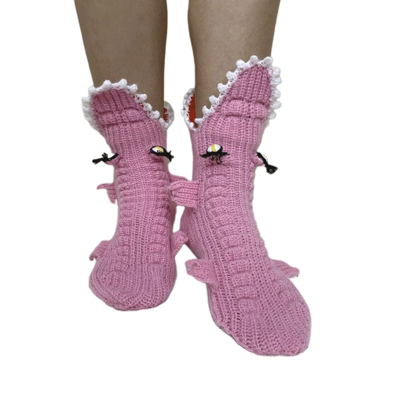 

Чудесные носки крокодила новинка носки для пола с животными зимние теплые носки для подарка