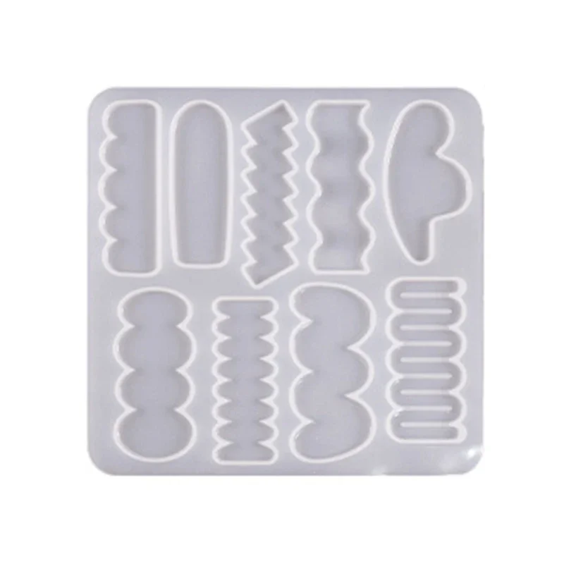 Irregular Hair Pin Mold Silicone Resin Epoxy Barrette Mold Crystal Mould for DIY Crafts Making Accessories