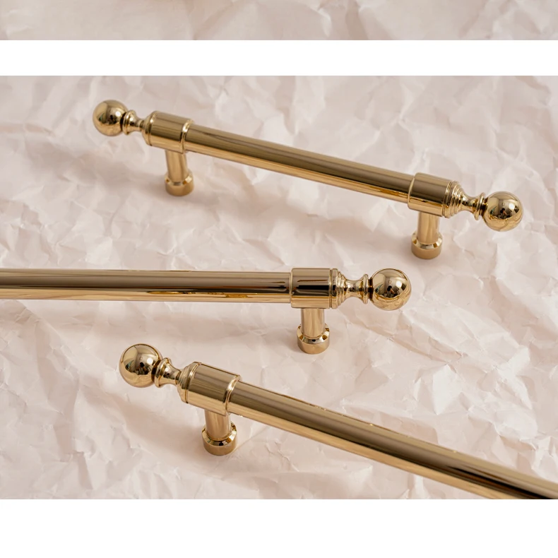 pvd gold brass wardrobe pull close detail
