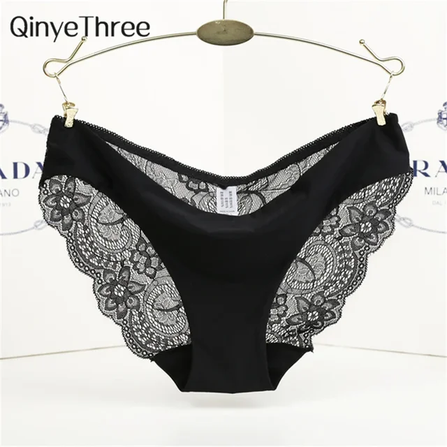 S-2XL!!! Seamless Low-Rise Lace Panties for Women, Breathable Cotton Underwear, Hollow, Splicing, Girls' Sexy Briefs 2