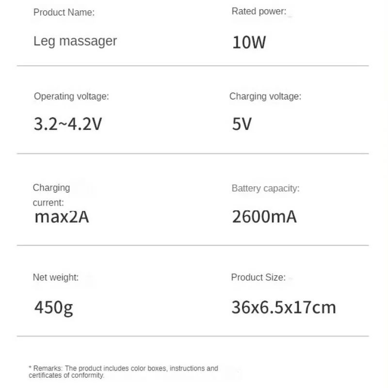 Portable Wireless Calf Massager Air Pressure Heating Leg Vibration Muscle Relaxation Home Leg Beauty Instrument Healthy Slimming