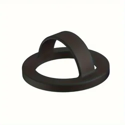 Magnetic Silicone Phone Ring Holder - Removable & Waterproof Design (Black)