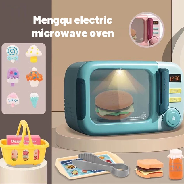 Simulation Mini Cute Microwave Oven Toys Fun Pretend Toys Set