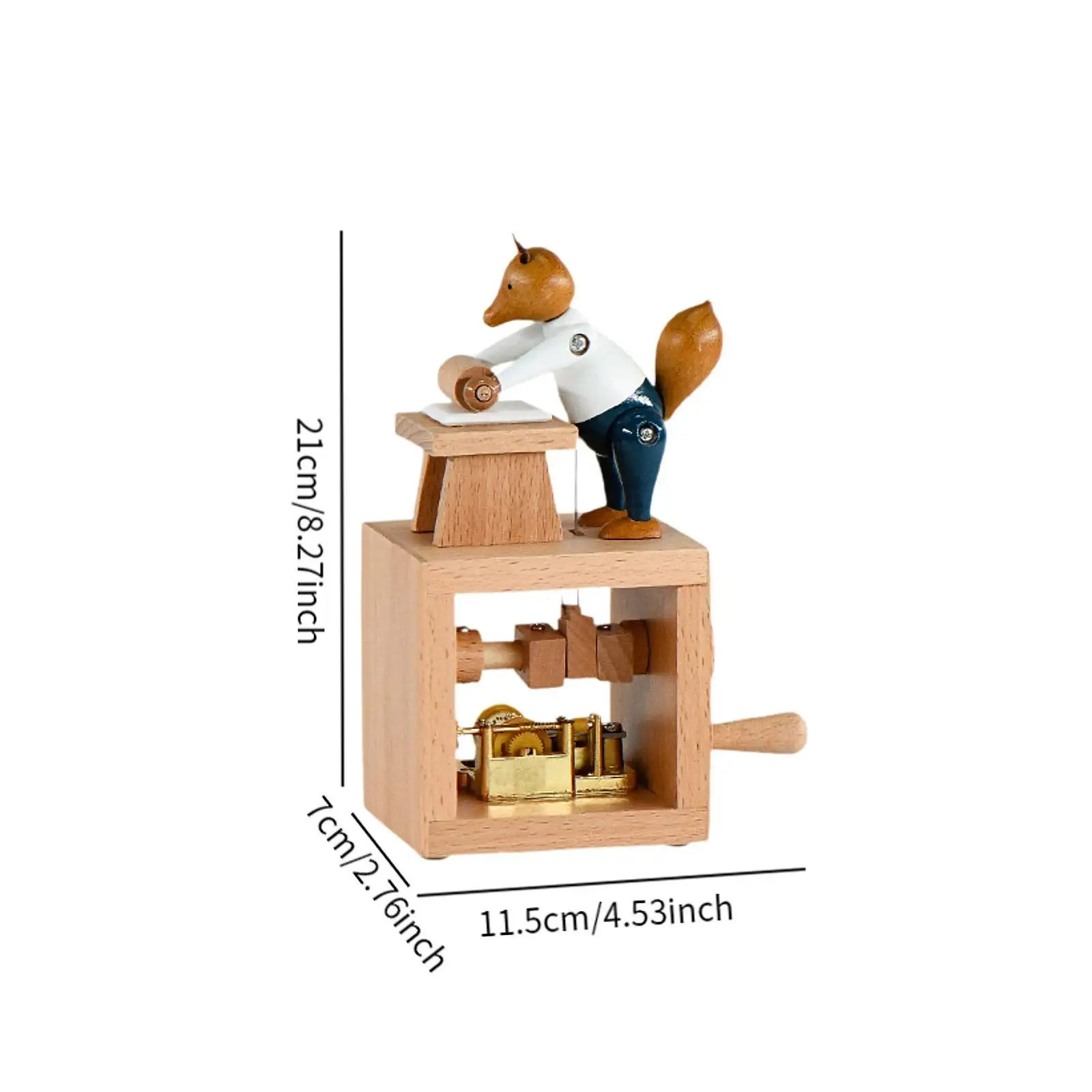 Hand Crank Music Box Novelty Unique Hand Operated Wooden Musical Box Decor for Colleague Friend Classmate Family Birthday Gifts
