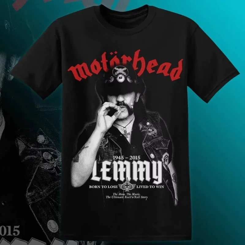 MOTÖRHEAD LEMMY T-Shirt Herren Damen Kurzarm Retro Band Y2k T-Shirt Streetwear Luxusmarke Tops Sommer Herrenbekleidung