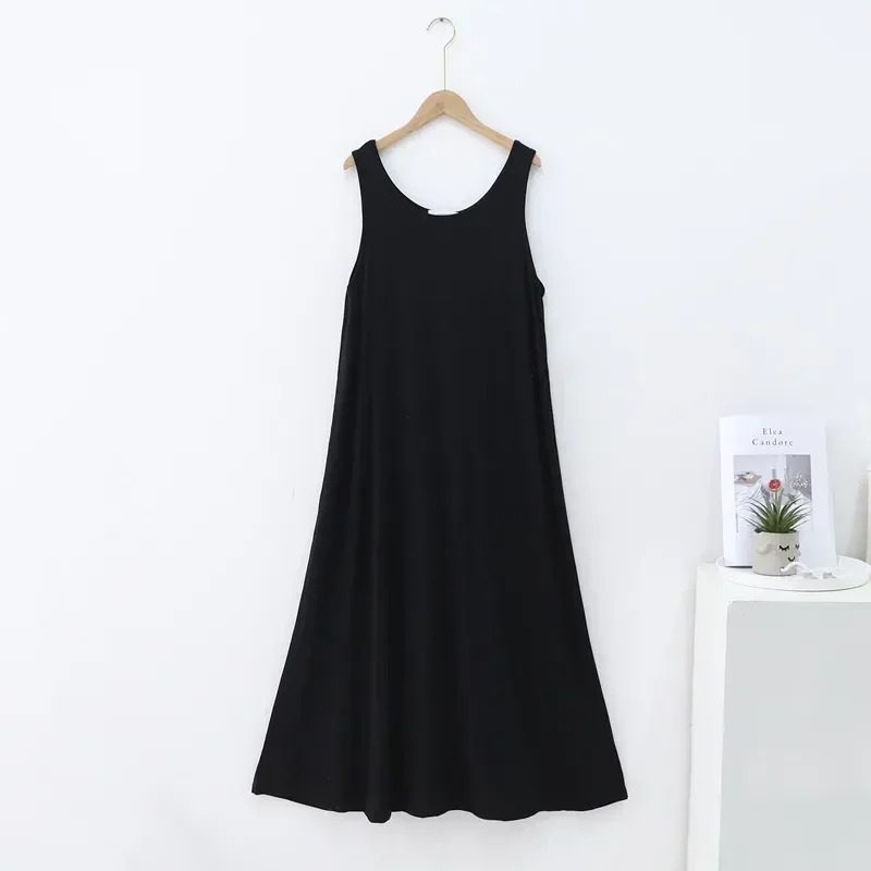 

Loose Top Casual Sleepwear Large Nightshirt Summer Night Sleeveless Dress Female Tank Nightgowns Dresses Size Women's Modal