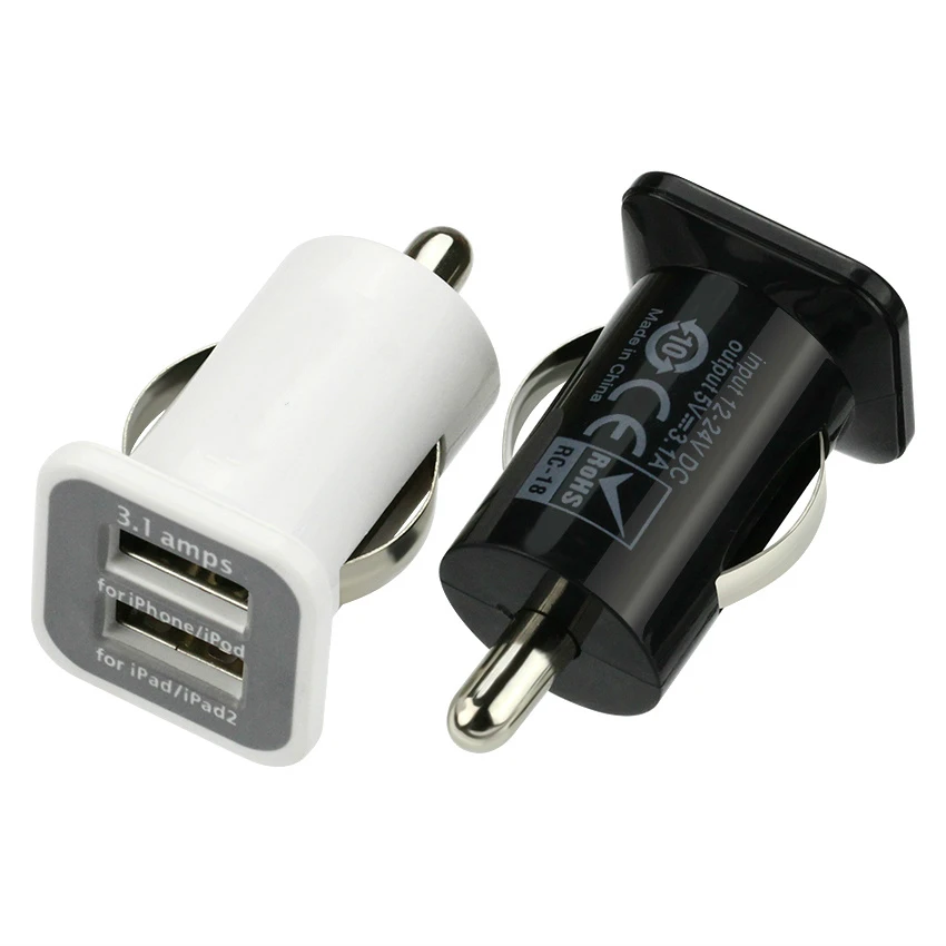 Car Charger 1 Amp Dual Port USB Adaptor