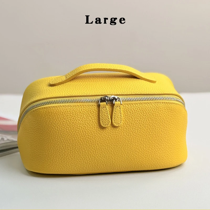 Kosmetiktasche aus echtem Leder, Krokodilprägung, Rindsleder, Reise-Kulturbeutel, großes Fassungsvermögen, Organizer mit breiter Öffnung, modisch – Detail 27