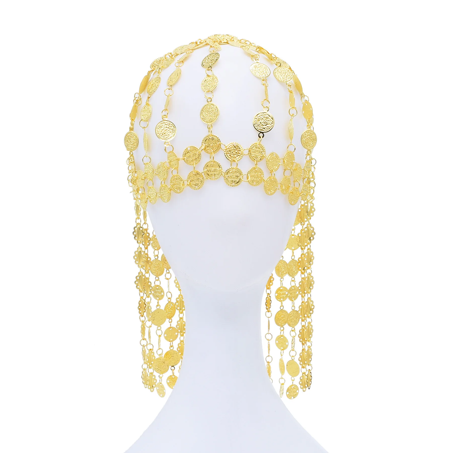 تاج الوجه الملكي بالعملات الذهبية