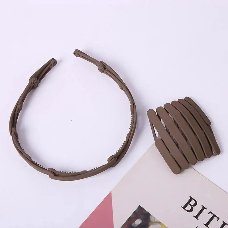 Retractable Pocket Hair Bands Portable Telescopic Folding Headband Foldable Travel Headband Multipurpose Hairband Hair Clips