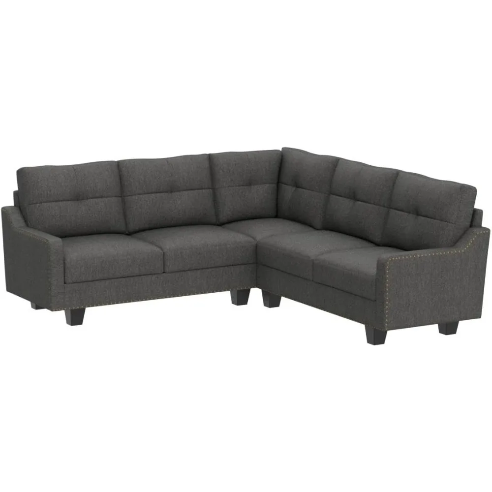 

Convertible Sectional Sofa, L Shaped Couch for Small Apartment, Reversible Sectional Couch, Living Room Sectional Sofa