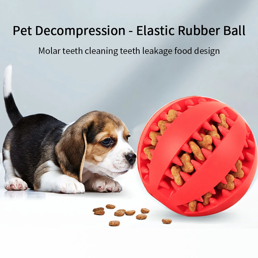 Dog Chew Ball Toy - Bite Resistant TPR Rubber Ball For Teeth Cleaning, Interactive Play & Training For Medium To Large Dogs