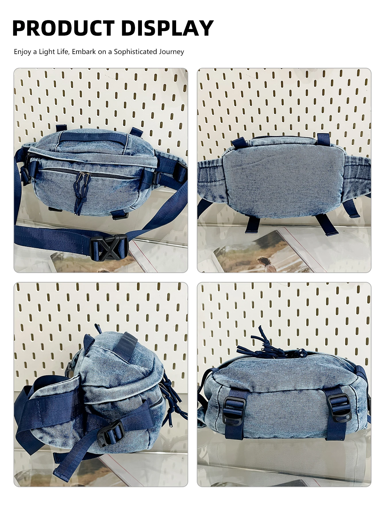 Western Cowboy Simple Crossbody Bag Women's Shoulder Bag Daily Commute Lightweight Sports Phone Backpack Men's Small Square Bag Cycling Mountaineering