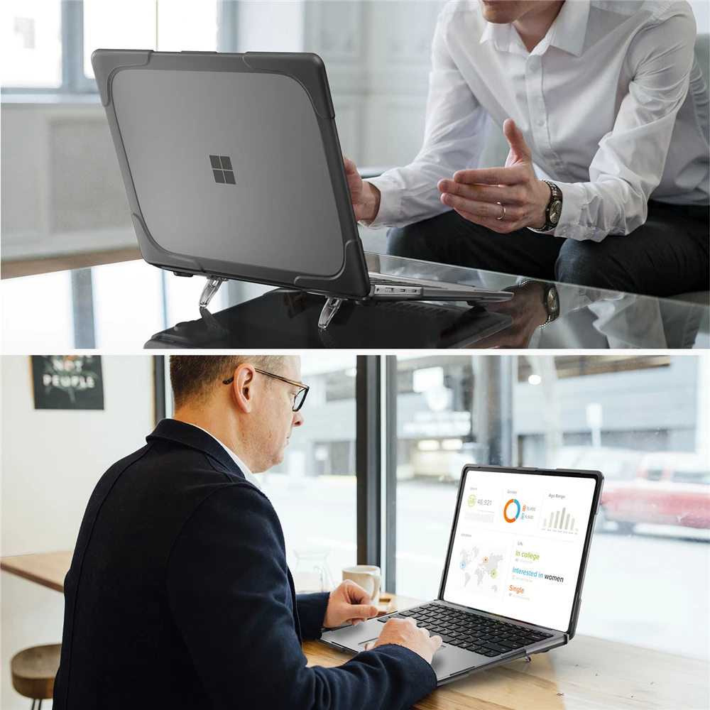 حافظة كمبيوتر محمول 2024 لأجهزة الكمبيوتر المحمول Microsoft Surface 7 13.8 غطاء حامل غطاء حماية لأجهزة الكمبيوتر المحمول السطحية 2024 مقاس 13.8 بوصة موديل 2036
