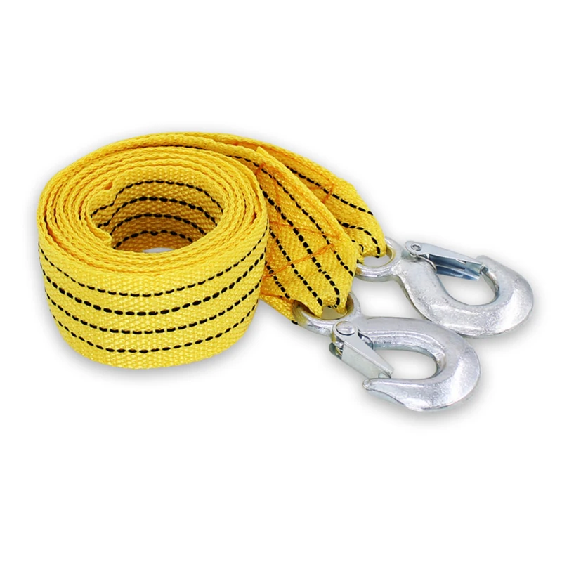 Towing Rope High Strength Car Tow Rope Fluorescent Yellow Tow Strap Bumper Trailer Car Safety Accessries
