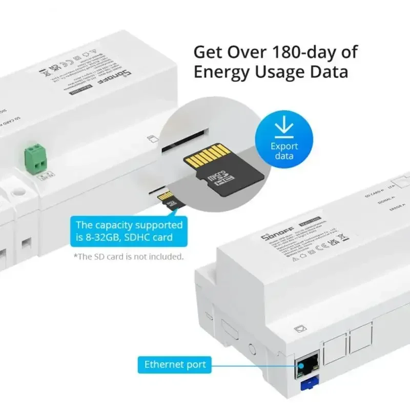 SONOFF SPM-Main/4Relay Stackable Power Meter WiFi Smart Overload Protection Metadata Monitoring Electricity Statistics APP Check 6