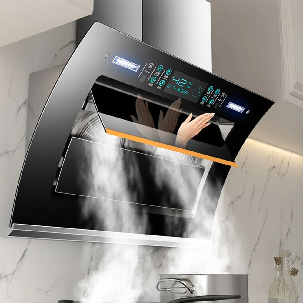 900 Kitchen Exhaust Hood Dual Motor Range Hood Suction Host Household Side Suction Range Automatic Cleaning Exhaust