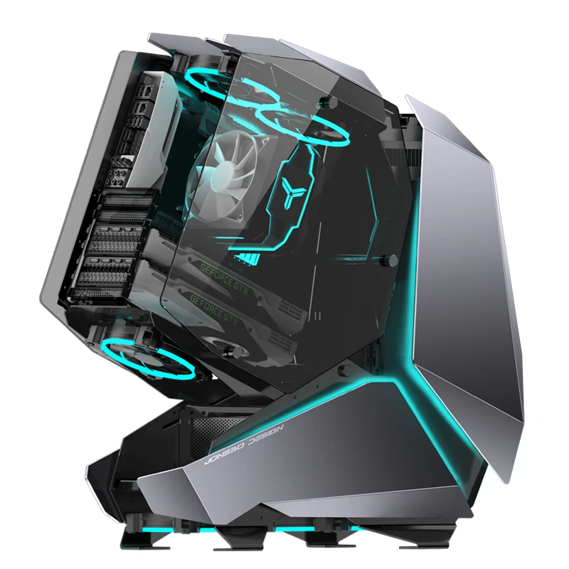 JONSBO MOD-5 Game E-sports Case All Aluminum Special-shaped Glass Chassis Support ATX Motherboard 360 Water-cooled 5V ARGB